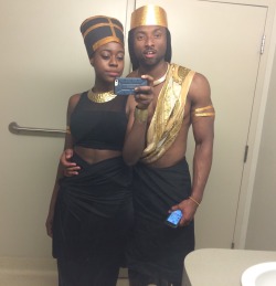 loveblackcouples:   Black Excellence: Our last year’s DIY Halloween costume as Queen Nefertiti and Pharaoh Akhenaten inspired by Michael Jackson’s music video “Remember the time”. We wore this for a social and ended up winning the best costume