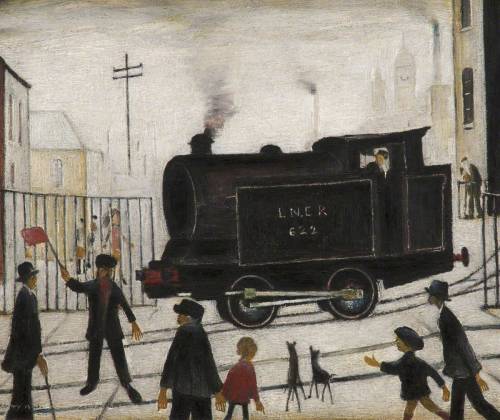 Level Crossing, 1946, L.S. Lowry