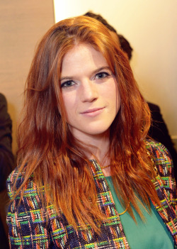 sylviagetyourheadouttheoven:  Rose Leslie - London Fashion Week - September 2013 