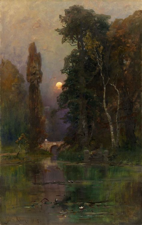 Julius Sergius von Klever Ornamental Lake in the Park, 1905