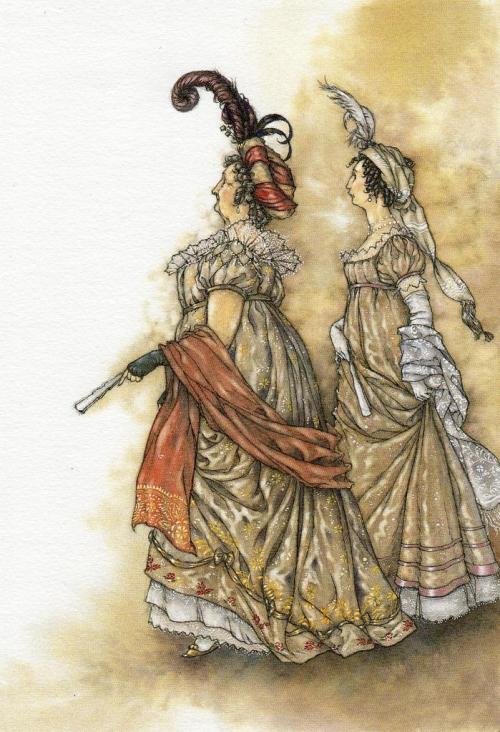 electronicgallery:Illustrations for Persuasion (by Jane Austen) by Niroot Puttapipat1. Admiral and M