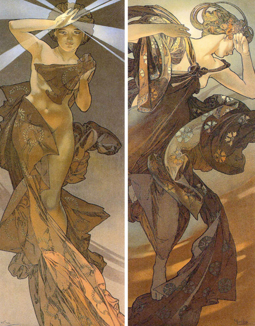 hirohamada:ART HISTORY MEME; 6 series:The Moon and the Stars, Alphonse Mucha [1/6]