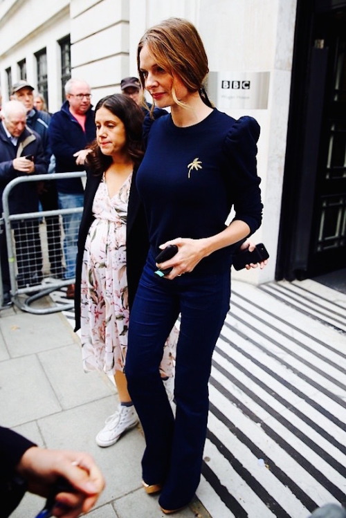 rebeccalouisaferguson: Rebecca Ferguson at BBC Radio 2 in London, UK | 03 October 2017