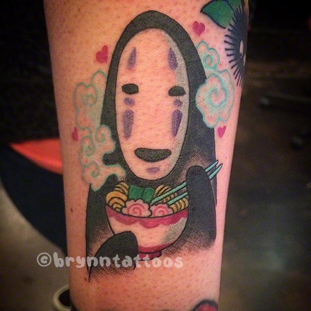 brynntattoos:  This is the other adorable Miyazaki tattoo I made last night on Lindsay!