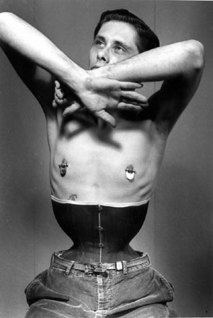 howsaucy:  Fakir Musafar, Nineteen Inches, Self-portrait1959, silver gelatin photograph 
