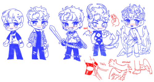 my hobby is planning outfits out in chibi form before doing the actual drawing and then never finish