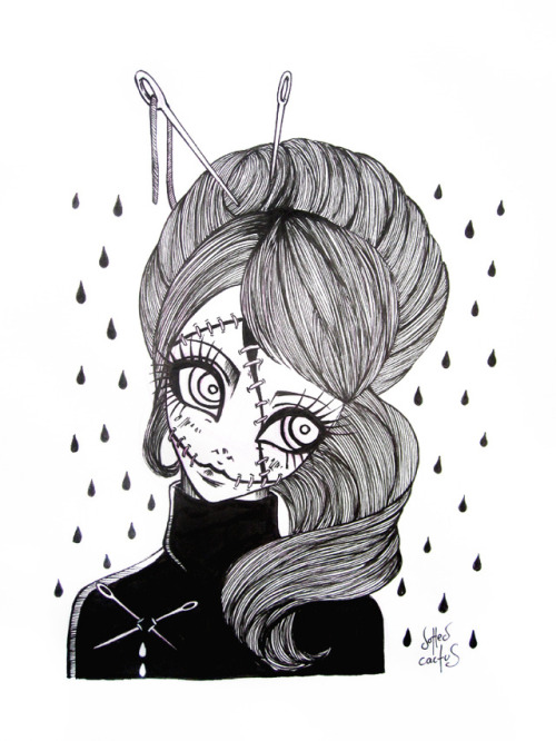 Inktober Day 10: Stiched Up ♥