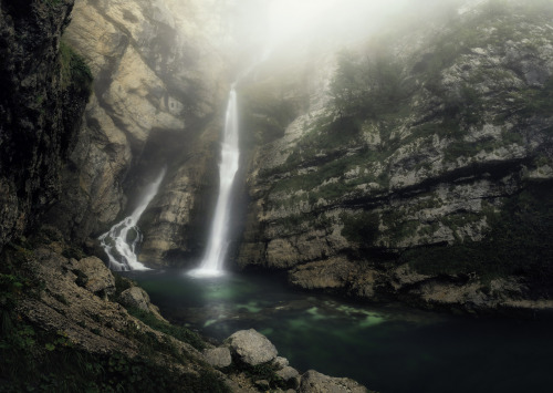 Savica Waterfall by Dejan Hudoletnjak