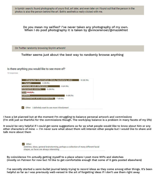 Survey answers for the SFW version (NSFW here: https://krovav-nsfw.tumblr.com/post/173101217168/nsfw-survey-replies)