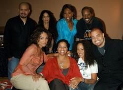 glitterlion:  A Different World Reunion. Back Row (left to right): Darryl M. Bell, Lisa Bonet, Dawnn Lewis, Kadeem Hardison. Front Row (left to right): Jasmine Guy, Debbie Allen, Cree Summer, Sinbad 