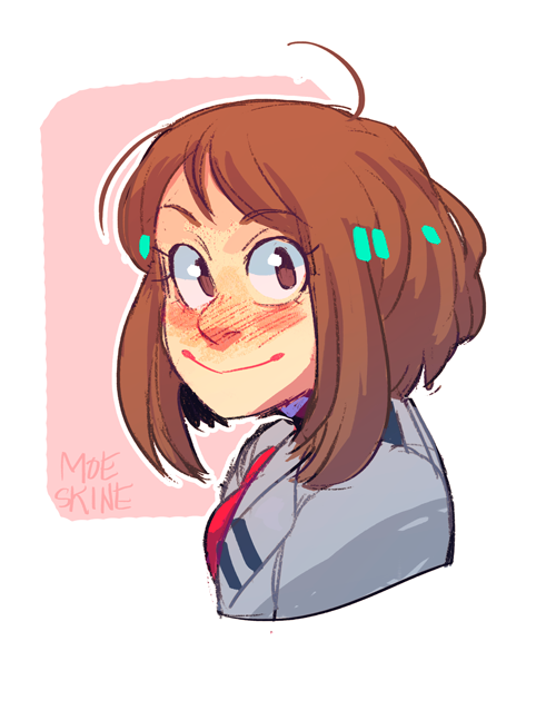 moeskine:ochako doodle since i finally caugth up with the anime!