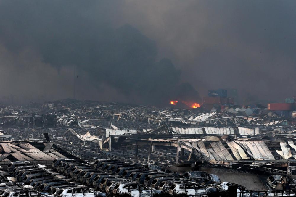 This is the aftermath of the deadly explosion in the Chinese city of Tianjin.