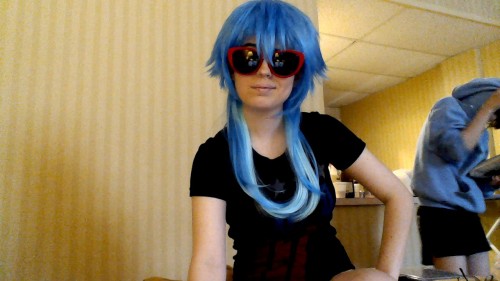 LOOK AT THE UNBELIEVABLE JOB aughostus DID TAMING THIS BEAST OF AN AOBA WIG AND SHE DID MY MAKEUP TO