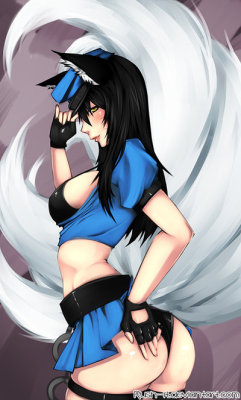 league-of-legends-sexy-girls:  Officer Ahri by =Rush–it