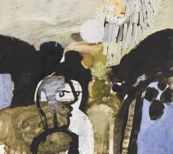 thunderstruck9:  Keith Vaughan (British, 1912-1977), Landscape with Figures Conversing. Ink wash, gouache and watercolour, 36 x 40.5 cm. 