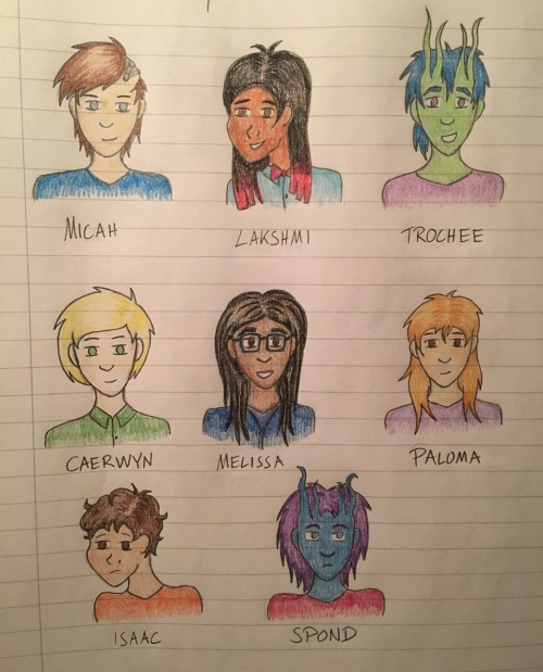 crispin-cas9:Just finished drawing my main cast of characters for a story I’ve been working on!