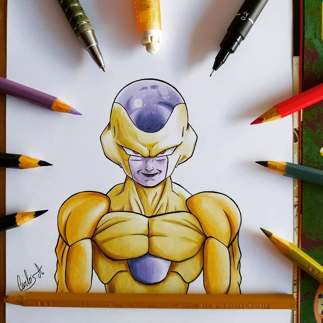 Carlos Arts — 🖋️ Desenho do Freeza Dourado do Anime Dragon Ball