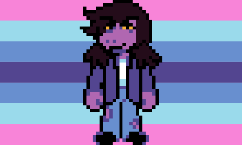 Transmasc flag but it’s colour picked from Susie from DeltaruneRequested by Anonymous