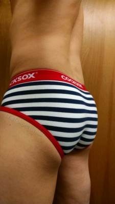 briefshots:  These undies do make my ass look good so I’m a fan.   Cocksox Ahoy Sports Brief - M  