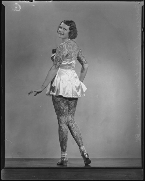 mudwerks: (via 16 Questions about One Historical Photo: Tattooed Lady Betty Broadbent | Flickr Blog)