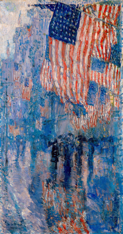 loverofbeauty: Childe Hassam, “The Avenue in the Rain”, 1917