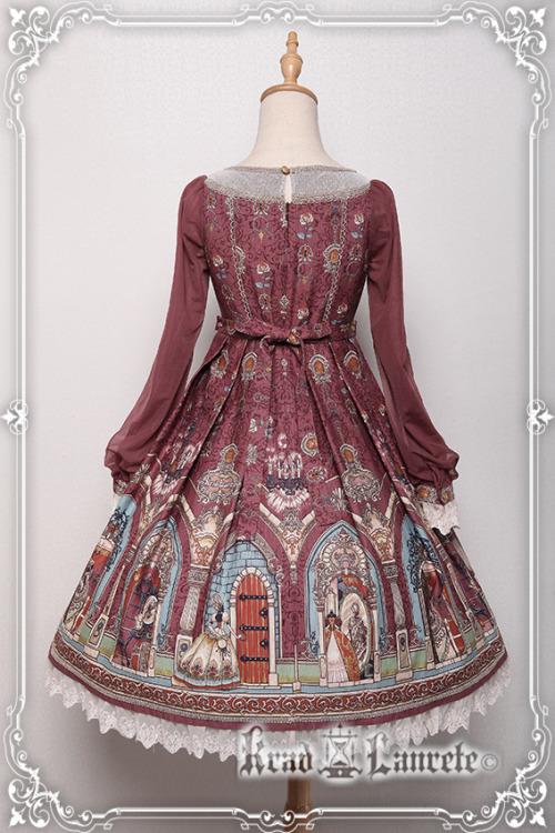 Krad Lanrete’s Barbe Bleue Lolita OP dress in Dark Red