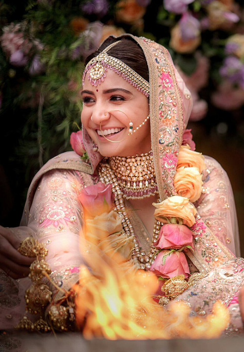 Anushka Sharma in Sabyasachi on her wedding day