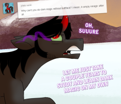 ask-king-sombra:Yeah, sorry. No amulet-induced