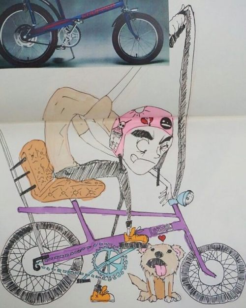 5 of 30 “Long” Seeing chopper style bikes inspired me for this sketch. Had a reference p