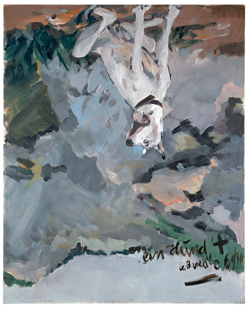 Georg Baselitz, Ein Hund – A dog, 1970. Oil on canvas. Private collection. © 2014 Georg B