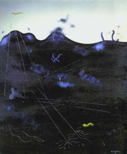surrealism:  Lit Bleu by Yves Tanguy, 1929.