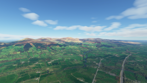 microsoft flight simulator 2020 - east ireland - galtee mountain, rock of cashel, waterford, rose fi