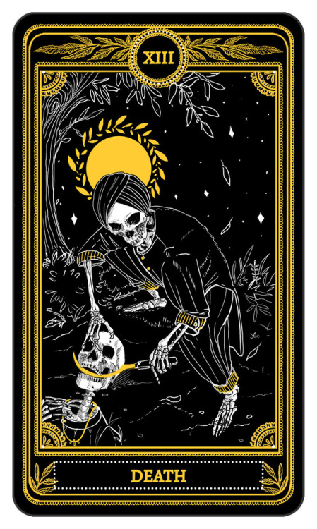 thefugitivesaint:Amrit Brar, ‘Major Arcana’, “The Marigold Tarot”, 2017Source