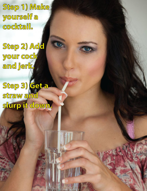 therealmbelow:  If you’re one of the ladies following my blog, and you’re trying to get your man to feed on seed… this is a great way to start.  The straw helps, it really does. 