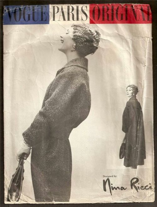 Vogue Paris Original 1039 pattern - Nina Ricci vintage pattern coat jacket suit wool 50s photo print