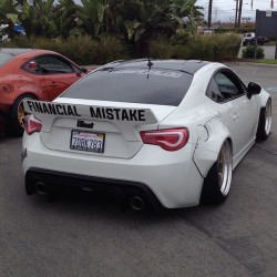 ohdamndotco:  At least they know.  #86fest #brz #frs #rocketbunny #stance #roi (at Toyota Speedway At Irwindale)