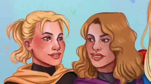 lomakes:DC’s Blonde Brigade! I wanted to draw them all together in an effort to make them look diffe