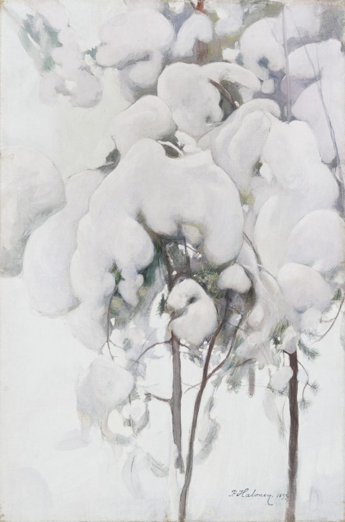 Snow-Covered Pine Seedlings, 1899 by Pekka Halonen (Finnish, 1865–1933)