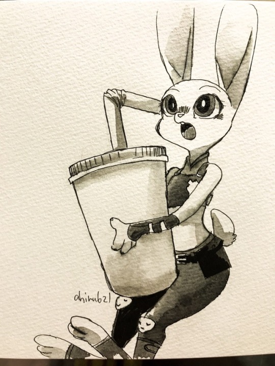 translationbear:  ahiru621:  inktober 0-5day  ゲホッNick: *cough*ズルいうさぎ？Nick: “Sly bunny?”まぬけなキツネJudy: “Dumb fox”うん　元気元気Nick: “Yep, you’re fine, you’re fine”Context from the tweet that pic is