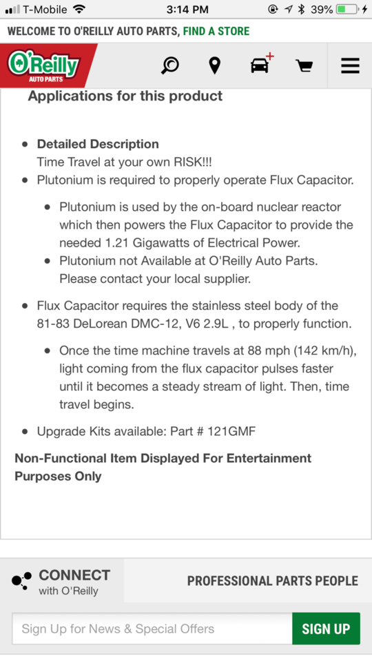 Go to oreilly auto parts website search for creative outlet