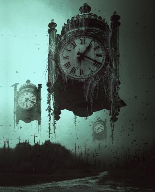 obscureoldguy:  a-writers-orchard: Creepy Clock🕰 📸:  via @merikis7   Wonderful images!