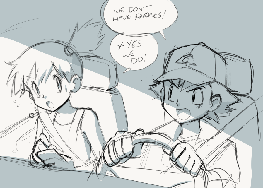 trollerskates: Ash &amp; Misty in LA (based on some videos the voice actors put