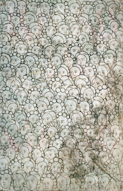 discardingimages:  crowd of the damned Pamplona Bible, Navarre 1197 Amiens, Bibliothèque municipale, ms. 108, fol. 254r 