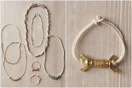 DIY Cheap and Easy Hardware Jewelry Tutorials from Martha Stewart here. I especially like the hex an