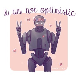 noonelikesaquaman:  Ok so Rogue One was amazing 💕✨ but mostly I’m just in love with K-2SO!!! So here he is as a kawaii flower princess!