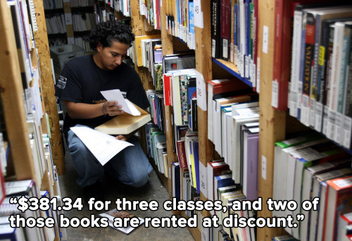 micdotcom:  These are just some of the answers to our textbooks cost question yesterday. On top of skyrocketing tuition costs, substantial living expenditures and the terrifying, ever-present specter of college debt, students must also grapple with the