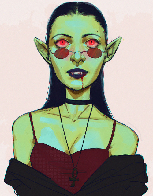 vampyrelle: Happy belated birthday @socialprawn !! Here’s ya girl Moira who I am thoroughly an