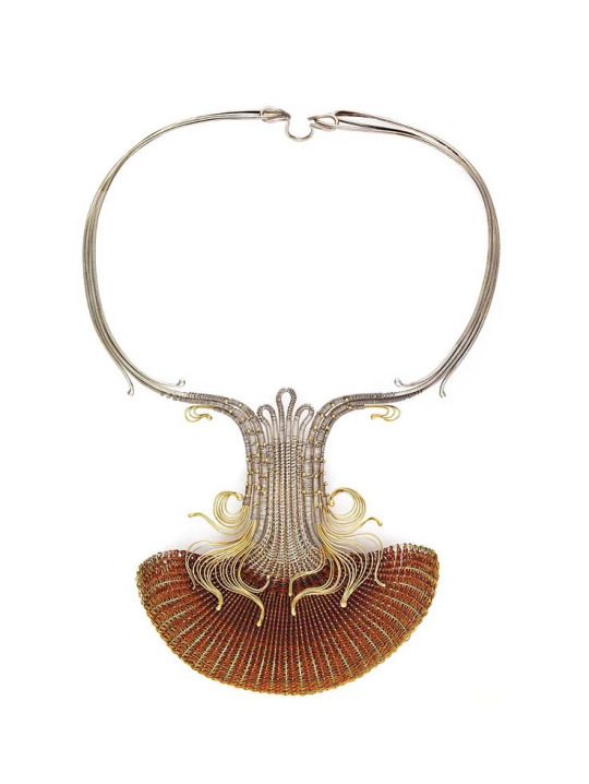 design-is-fine:  Mary Lee Hu, Choker (#38), 1978. Fine and sterling silver, 18k and