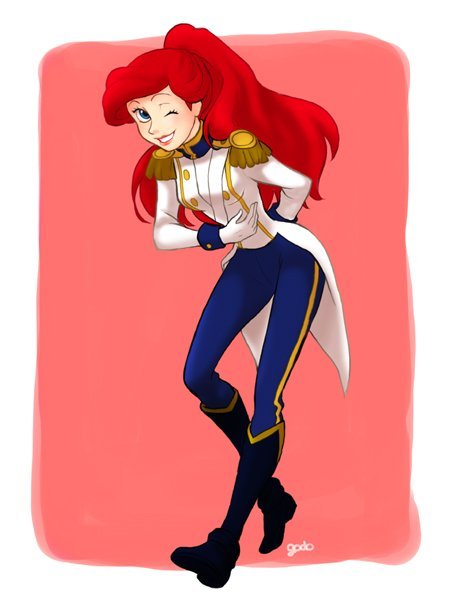 svndruh:  Disney princesses wearing the clothing of their male counterparts. By