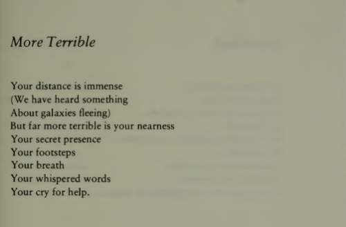 violentwavesofemotion: Marie Luise Kaschnitz, translated by Lisel Mueller, from Selected Later Poems